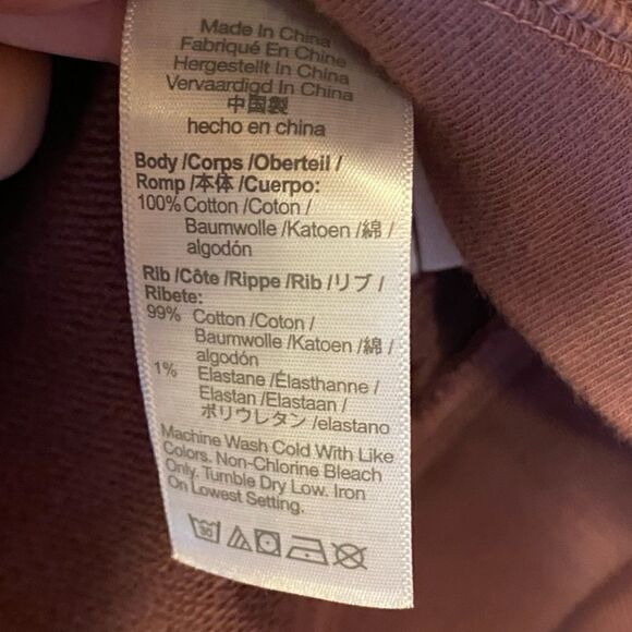 MADEWELL Dip-Dye (Re)sourced Cotton Swing Sweatshirt Mauve Pink Women’s Small - Picture 10 of 11